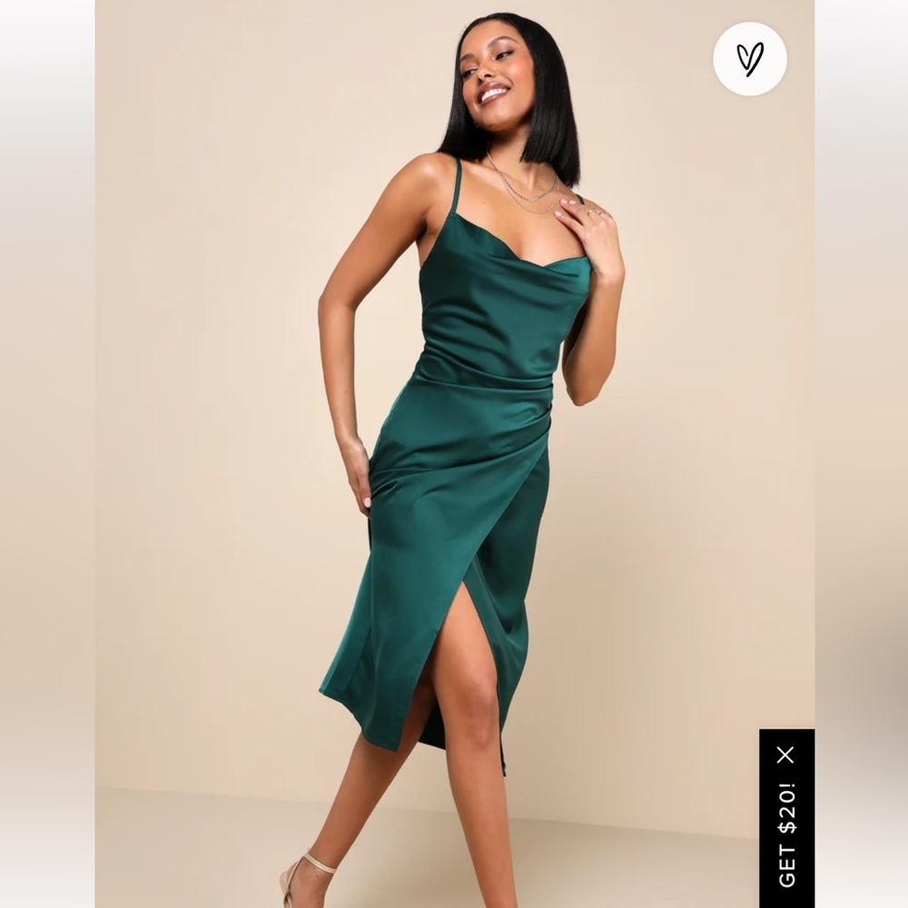 Lulus HOLLYWOOD SATIN DRESS - Picture 3 of 9